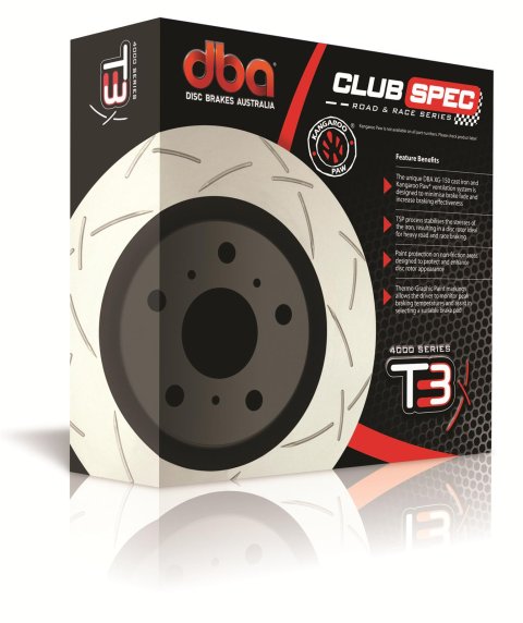 DBA Club Spec 4000 T3 Brake Rotors DBA42310S Disc Rotor, Slotted Design, Series, Uni-Directional, Nissan, Front, Each thumbnail 3