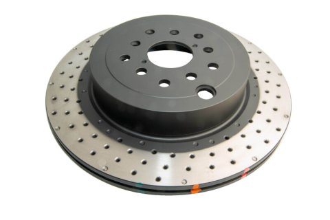 Disc Brakes Australia USA LLC Brake Rotors DBA43051XD-10 4000 XD Crossdrilled/Dimpled KP [ Subaru WRX STi Brembo 4 Pot Spec "R" Yellow Calipers 19'' Rim 04/17-> R ]