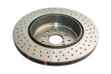 Disc Brakes Australia USA LLC Brake Rotors DBA43051XD-10 4000 XD Crossdrilled/Dimpled KP [ Subaru WRX STi Brembo 4 Pot Spec "R" Yellow Calipers 19'' Rim 04/17-> R ] thumbnail 2