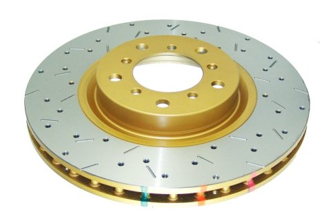 DBA HD Series 4000XS Brake Rotors DBA42850XS Disc Rotor, Cross-Drilled, Slotted, 4000 XS Series, Uni-Directional, BMW, Front, Each thumbnail 4