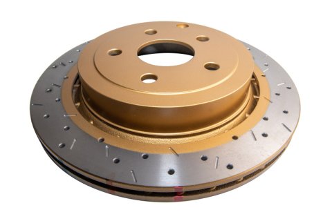 DBA HD Series 4000XS Brake Rotors DBA42029XS Disc Rotor, Cross-Drilled, Slotted, 4000 XS Series, Uni-Directional, Pontiac, Rear, Each thumbnail 4