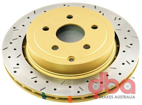 DBA HD Series 4000XS Brake Rotors DBA42029XS Disc Rotor, Cross-Drilled, Slotted, 4000 XS Series, Uni-Directional, Pontiac, Rear, Each thumbnail 7