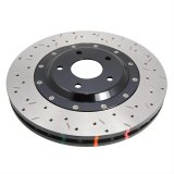 DBA HD Series 5000XS Brake Rotors DBA52604BLKXS Rotor, 5000XS, Vented, Cross-Drilled and Slotted Surface, Iron, Black Painted, Chevy, Pontiac, Front, Each thumbnail 1