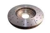 Disc Brakes Australia USA LLC Brake Rotors DBA2327X Street Gold Cross-drilled/slotted KP [ Nissan Elgrand E51 2004 on F ] thumbnail 3