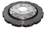 Disc Brakes Australia USA LLC Brake Rotors DBA52808WV2SLVXD 5000 Fully Assembled 2-piece Clear Anodised Hat Cross Drilled/Dimpled WAVE KP [ VW Golf Mk: 5&6 F ] thumbnail 6