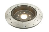 DBA HD Series 4000XS Brake Rotors DBA4749XS Disc Rotor, Cross-Drilled, Slotted, 4000 XS Series, Uni-Directional, Lexus, Front, Each thumbnail 5