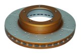 DBA Street Series X-Gold Disc Brake Rotors DBA788X Rotor, Cross-Drilled, Slotted, X-Gold, Uni-Directional, Lexus, Toyota, Front, Each thumbnail 5