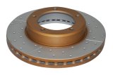 DBA Street Series X-Gold Disc Brake Rotors DBA788X Rotor, Cross-Drilled, Slotted, X-Gold, Uni-Directional, Lexus, Toyota, Front, Each thumbnail 7