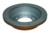 DBA Street Series X-Gold Disc Brake Rotors DBA793X Rotor, Cross-Drilled, Slotted, X-Gold, Uni-Directional, Lexus, Toyota, Rear, Each thumbnail 5