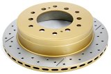 DBA Street Series X-Gold Disc Brake Rotors DBA793X Rotor, Cross-Drilled, Slotted, X-Gold, Uni-Directional, Lexus, Toyota, Rear, Each thumbnail 7
