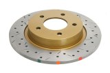 DBA HD Series 4000XS Brake Rotors DBA42957XS Disc Rotor, Cross-Drilled, Slotted, 4000 XS Series, Uni-Directional, Mazda, Rear, Each thumbnail 4