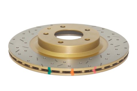 DBA HD Series 4000XS Brake Rotors DBA42551XS Disc Rotor, Cross-Drilled, Slotted, 4000 XS Series, Uni-Directional, Mazda, Rear, Each thumbnail 2