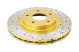 DBA HD Series 4000XS Brake Rotors DBA4954XS Disc Rotor, Cross-Drilled, Slotted, 4000 XS Series, Uni-Directional, Infiniti, Nissan, Front, Each thumbnail 4
