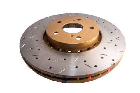 DBA HD Series 4000XS Brake Rotors DBA42702XS Disc Rotor, Cross-Drilled, Slotted, 4000 XS Series, Uni-Directional, Lexus, Front, Each thumbnail 2