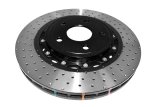 Disc Brakes Australia USA LLC Brake Rotors DBA52532BLKXD 5000 Fully Assembled 2-piece Black Hat XD Crossdrill Dimple KP [ Jeep SRT8 Grand Cherokee & Wrangler 05-> F ] thumbnail 1