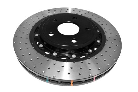 Disc Brakes Australia USA LLC Brake Rotors DBA52532BLKXD 5000 Fully Assembled 2-piece Black Hat XD Crossdrill Dimple KP [ Jeep SRT8 Grand Cherokee & Wrangler 05-> F ]