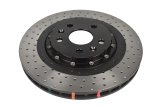 Disc Brakes Australia USA LLC Brake Rotors DBA53928BLKXD 5000 Fully Assembled 2-piece Black Hat XD Crossdrill Dimple KP [ Chevrolet Corvette C8 Z51 02/20-> F ] thumbnail 1