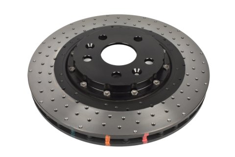 Disc Brakes Australia USA LLC Brake Rotors DBA53928BLKXD 5000 Fully Assembled 2-piece Black Hat XD Crossdrill Dimple KP [ Chevrolet Corvette C8 Z51 02/20-> F ]