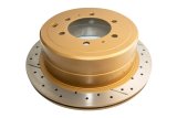 DBA Street Series X-Gold Disc Brake Rotors DBA786X Rotor, Cross-Drilled, Slotted, X-Gold, Uni-Directional, Lexus, Rear, Each thumbnail 4