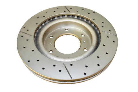 DBA Street Series X-Gold Disc Brake Rotors DBA093X Rotor, Cross-Drilled, Slotted, X-Gold, Uni-Directional, Land Rover, Rear, Each thumbnail 9