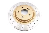 DBA HD Series 4000XS Brake Rotors DBA4928XS Disc Rotor, Slotted, Cross-drilled, Iron, Nissan, Front, Each thumbnail 4