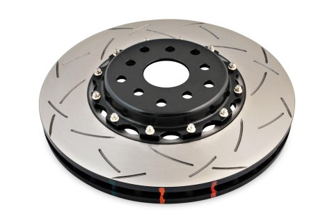 DBA Club Spec 5000 T3 Brake Rotors for 2004-2014 IMPREZA, 2015-2017 WRX, 2015-2016 WRX STI - DBA5654BLKS-10 Rotor, T3, Vented, Slotted Surface, Iron, Black Painted, Subaru, Front, Each thumbnail 1