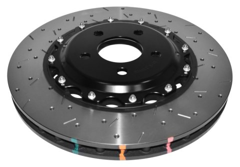 DBA HD Series 5000XS Brake Rotors for 2009-2011 GT-R - DBA52320BLKXS Rotor, 5000XS, Vented, Cross-Drilled and Slotted Surface, Iron, Black Painted, Nissan, Front, Each thumbnail 6