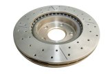 DBA Street Series X-Gold Disc Brake Rotors DBA954X Rotor, Cross-Drilled, Slotted, X-Gold, Uni-Directional, Nissan, Front, Each thumbnail 5