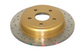 DBA HD Series 4000XS Brake Rotors DBA42307XS Disc Rotor, Cross-Drilled, Slotted, 4000 XS Series, Uni-Directional, Nissan, Rear, Each thumbnail 4