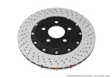 Disc Brakes Australia USA LLC Brake Rotors DBA52632BLKXD 5000 Fully Assembled 2-piece Black Hat XD Crossdrill Dimple KP [ JEEP Grand Cherokee SRT 2011> F ] thumbnail 1