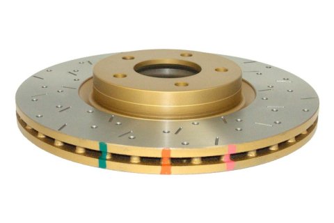 DBA HD Series 4000XS Brake Rotors for 2007-2013 3 - DBA42962XS Disc Rotor, Cross-Drilled, Slotted, 4000 XS Series, Uni-Directional, Mazda, Front, Each thumbnail 4