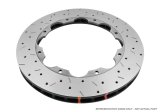 DBA HD Series 5000XS Brake Rotors for 2009-2011 GT-R - DBA52322.1XS Rotor, 5000XS, Vented, Cross-Drilled and Slotted Surface, Iron, Gold Painted, Nissan, Front, Each thumbnail 8