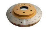 DBA HD Series 4000XS Brake Rotors DBA42010XS Disc Rotor, Cross-Drilled, Slotted, 4000 XS Series, Uni-Directional, Caddky, Chevrolet, GMC, Front, Each thumbnail 4