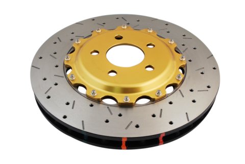 DBA HD Series 5000XS Brake Rotors DBA52355GLDXS 5000 Cross Drilled/Slotted Rotor, Gold Hat thumbnail 7