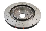 DBA HD Series 5000XS Brake Rotors for 2009-2011 GT-R - DBA52321BLKXS Rotor, 5000XS, Vented, Cross-Drilled and Slotted Surface, Iron, Black Painted, Nissan, Rear, Each thumbnail 2