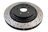 DBA HD Series 5000XS Brake Rotors for 2009-2011 GT-R - DBA52321BLKXS Rotor, 5000XS, Vented, Cross-Drilled and Slotted Surface, Iron, Black Painted, Nissan, Rear, Each thumbnail 5