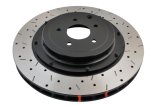 DBA HD Series 5000XS Brake Rotors for 2009-2011 GT-R - DBA52321BLKXS Rotor, 5000XS, Vented, Cross-Drilled and Slotted Surface, Iron, Black Painted, Nissan, Rear, Each thumbnail 7