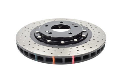 Disc Brakes Australia USA LLC Brake Rotors DBA52472BLKXD 5000 Fully Assembled 2-piece Black XD Crossdrilled/Dimpled KP [ Hyundai i40 17/18'' wheels 11-> F ]