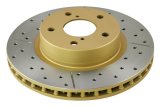 Disc Brakes Australia USA LLC Brake Rotors DBA642X Street Gold Cross-drilled/slotted [ Subaru Liberty/Impreza AWD 93-02 F ] thumbnail 1