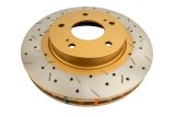 DBA HD Series 4000XS Brake Rotors DBA4909XS Disc Rotor, Cross-Drilled, Slotted, 4000 XS Series, Uni-Directional, Nissan, Front, Each thumbnail 4