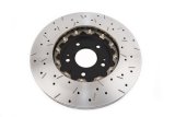 DBA HD Series 5000XS Brake Rotors DBA52218BLKXS Rotor, 5000XS, Vented, Cross-Drilled and Slotted Surface, Iron, Black Painted, Mitsubishi, Front, Each thumbnail 2