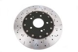 DBA HD Series 5000XS Brake Rotors DBA52218BLKXS Rotor, 5000XS, Vented, Cross-Drilled and Slotted Surface, Iron, Black Painted, Mitsubishi, Front, Each thumbnail 6