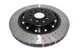 Disc Brakes Australia USA LLC Brake Rotors DBA53050BLKXD-10 5000 Fully Assembled 2-piece BLACK XD Crossdrilled/Dimpled KP [ Subaru WRX STi (Brembo 6 Pot R Yellow Calipers) 19 Inch Rim 04/17-> F ] thumbnail 1