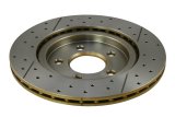 DBA Street Series T2 Disc Brake Rotors DBA2114X Rotor, T2, Iron, Black, Drilled/Slotted, Ford, Rear, Each thumbnail 1