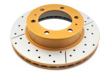 DBA Street Series X-Gold Disc Brake Rotors for 2005-2011 4RUNNER - DBA2714X Rotor, Cross-Drilled, Slotted, X-Gold, Uni-Directional, Toyota, Front, Each thumbnail 4