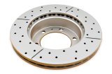 DBA Street Series X-Gold Disc Brake Rotors for 2005-2011 4RUNNER - DBA2714X Rotor, Cross-Drilled, Slotted, X-Gold, Uni-Directional, Toyota, Front, Each thumbnail 5