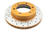 DBA Street Series X-Gold Disc Brake Rotors for 2005-2011 4RUNNER - DBA2714X Rotor, Cross-Drilled, Slotted, X-Gold, Uni-Directional, Toyota, Front, Each thumbnail 7