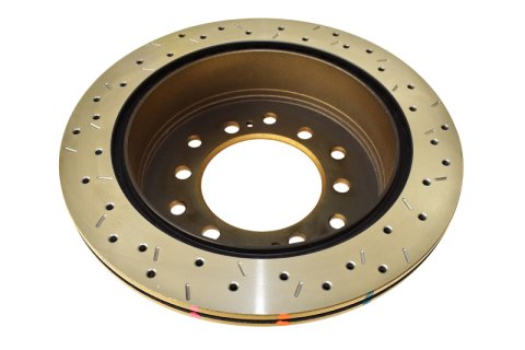 DBA HD Series 4000XS Brake Rotors DBA4793XS Disc Rotor, Cross-Drilled, Slotted, 4000 XS Series, Uni-Directional, Lexus, Toyota, Rear, Each thumbnail 5