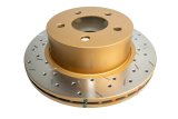 DBA HD Series 4000XS Brake Rotors DBA4096XS Disc Rotor, Cross-Drilled, Slotted, 4000 XS Series, Uni-Directional, Jeep, Front, Each thumbnail 4