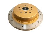 DBA Street Series X-Gold Disc Brake Rotors for 2004-2007 IMPREZA - DBA655X-10 Rotor, Cross-Drilled, Slotted, X-Gold, Uni-Directional, Subaru, Rear, Each thumbnail 7